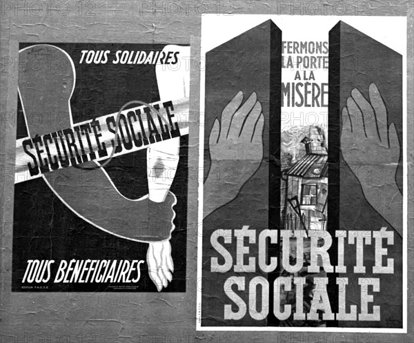 Affiches pour la Sécurité Sociale