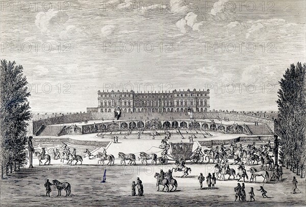Vue du château de Versailles au 17e siècle