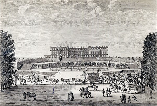 View over the Palace of Versailles, 17th century