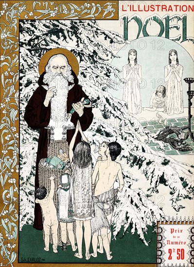 Couverture de Noël du journal L'Illustration, 1890