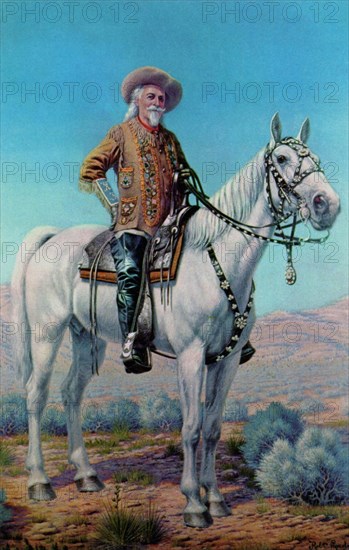 Buffalo Bill sur son cheval favori, Isham