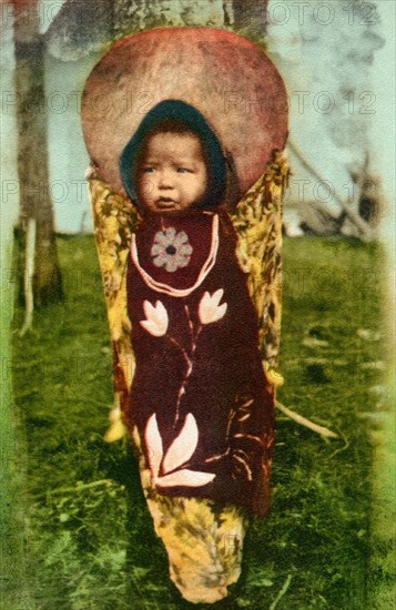 Postcard representing an Indian child