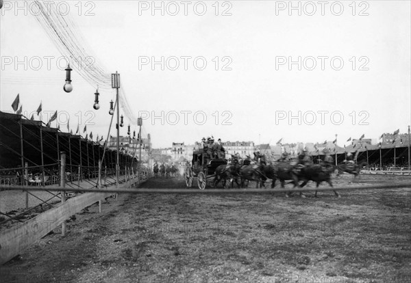 Photograph of the Wild West Show camp in 1905, on the champ de Mars, Paris.