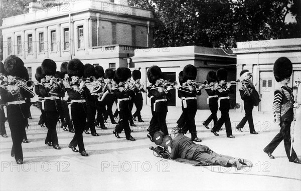 Grenadiers de la garde, photographie de la prise de son en 1931