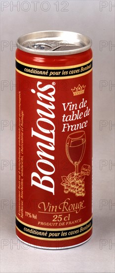 Can of French red wine