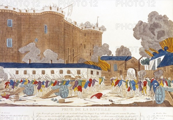 The fall of the Bastille, July 14, 1789.
