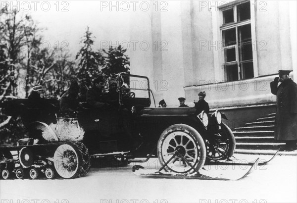 Car with Caterpillar Tracks