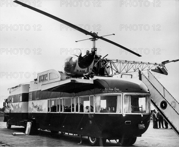 Heliport on a mobile home