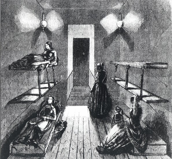 Sleeper car around 1840