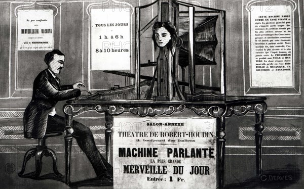 Machine parlante au théâtre de Robert-Houdin à Paris.