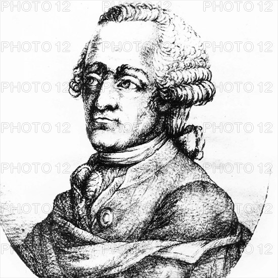 Portrait de Jacques de Vaucanson, ingénieur mécanicien français.