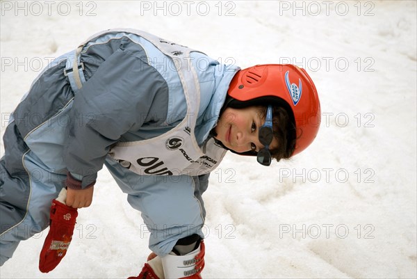 Child skiing