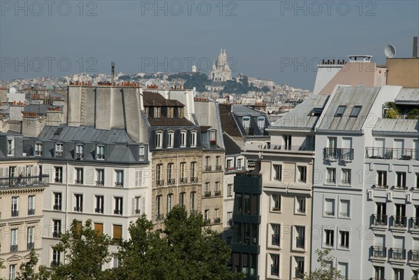 View over the Sacre Coeur in Paris