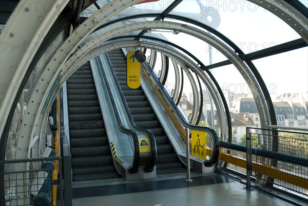 Escalators in the Centre Georges Pompidou in Paris