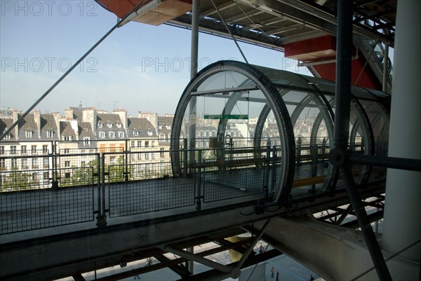 Escalators in the Centre Georges Pompidou in Paris