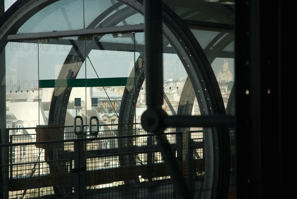 Escalators in the Centre Georges Pompidou in Paris