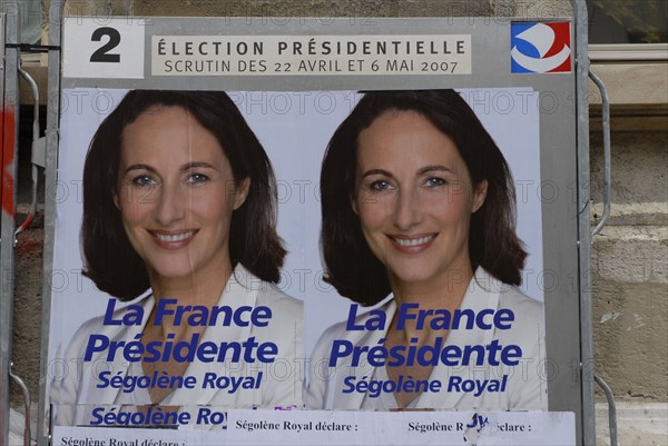 Posters during the French presidential elections of 2007