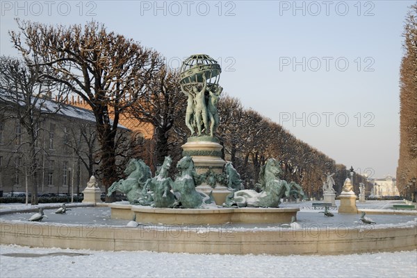 Paris, Jardin de l'Observatoire sous la neige