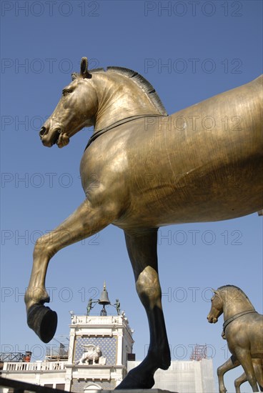 2009, basilique Saint Marc, chevaux du quadrige Saint Marc, tour de l'horloge, Venise