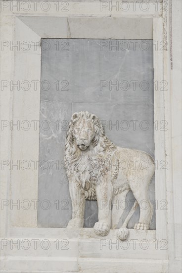 2009, lion sur la façade de la Scuola Grande de Saint Marco ( hopital ), Venise