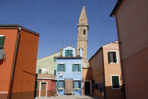 2009, église San Martino, Burano, ile de la lagune de Venise, Venise