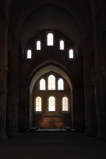 Abbaye Cistercienne édifiée au 12eme siecle, Cote d'Or, intérieur Abbaye de Fontenay, octobre 2009