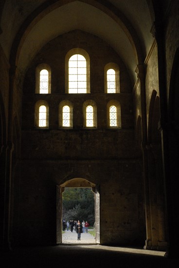 Abbaye Cistercienne édifiée au 12eme siecle, Cote d'Or, intérieur Abbaye de Fontenay, octobre 2009