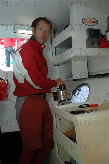 Thomas Coville pendant la Route du Rhum 2005