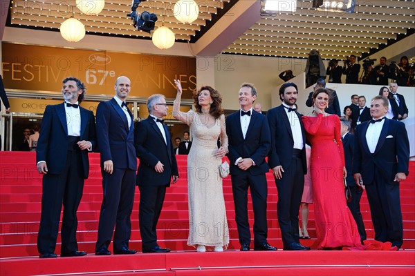 Cast and crew, "Voce umana", 2014 Cannes film Festival