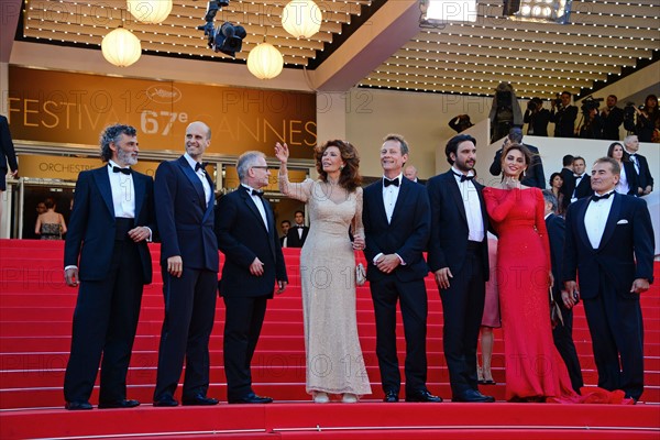 Cast and crew, "Voce umana", 2014 Cannes film Festival