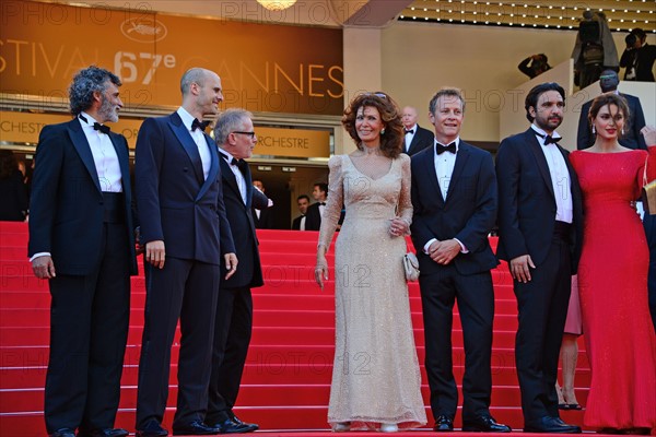 Cast and crew, "Voce umana", 2014 Cannes film Festival