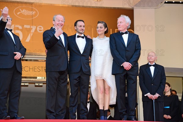 Cast and crew, "Deux jours, une nuit", 2014 Cannes film Festival