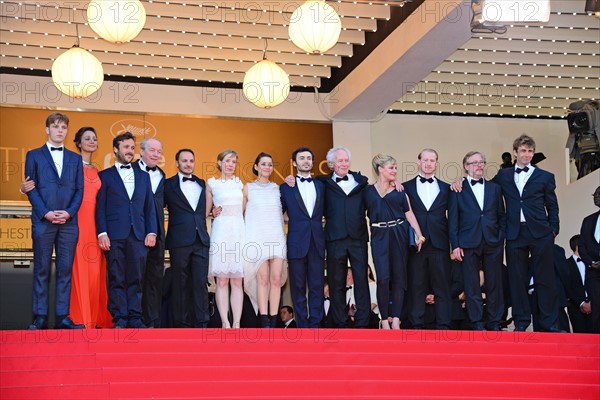 Cast and crew, "Deux jours, une nuit", 2014 Cannes film Festival