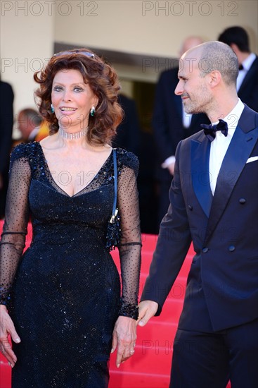 Eduardo Ponti et Sophia Loren, Festival de Cannes 2014