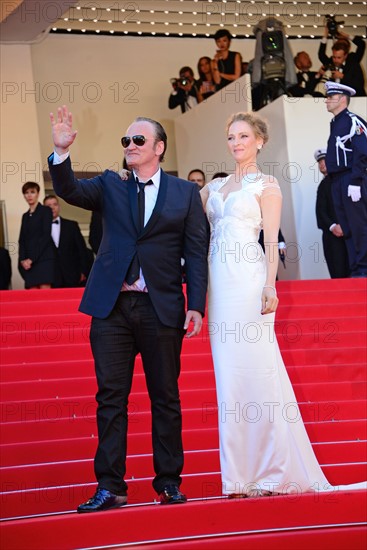 Uma Thurman et Quentin Tarantino, Festival de Cannes 2014