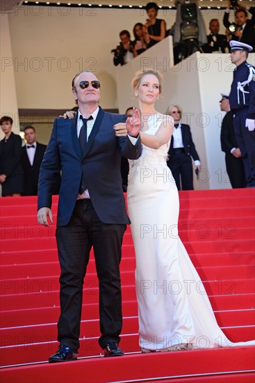 Uma Thurman et Quentin Tarantino, Festival de Cannes 2014