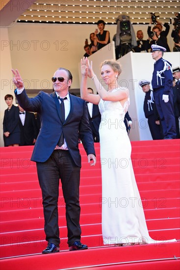 Quentin Tarantino, Uma Thurman, 2014 Cannes filmFestival