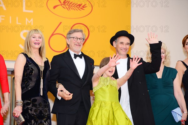 Steven Spielberg, Kate Capshaw, Ruby Barnhill, Mark Rylance, 2016 Cannes Film Festival