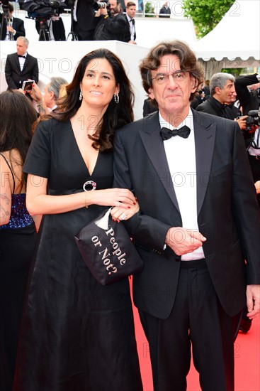 Luc Ferry with his wife Marie-Caroline Becq Fouquières, 2016 Cannes Film Festival