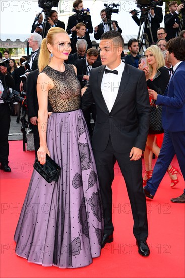 Atem Ben Arfa with his partner Angela Donava, 2016 Cannes Film Festival