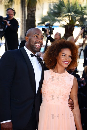 Teddy Riner et sa compagne Luthna, Festival de Cannes 2016