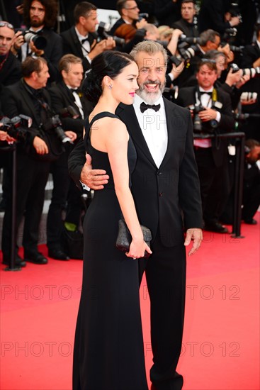 Mel Gibson with his partner Rossalind Ross, 2016 Cannes Film Festival