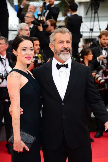 Mel Gibson with his partner Rossalind Ross, 2016 Cannes Film Festival