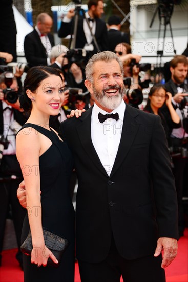 Mel Gibson with his partner Rossalind Ross, 2016 Cannes Film Festival