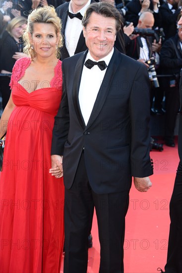 Laura Tenoudji and Christian Estrosi, 2017 Cannes Film Festival