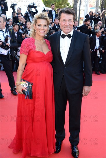 Laura Tenoudji and Christian Estrosi, 2017 Cannes Film Festival