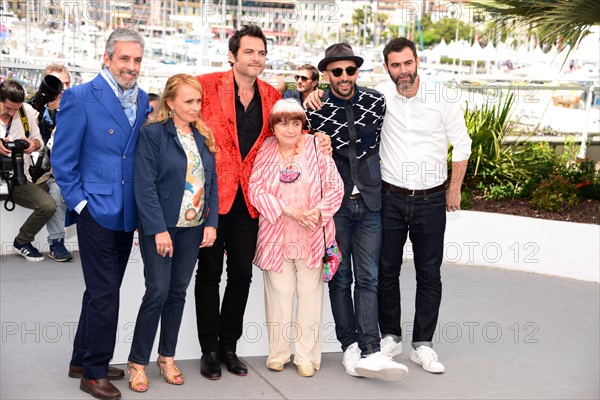 Crew of the film "Visages, villages", 2017 Cannes Film Festival