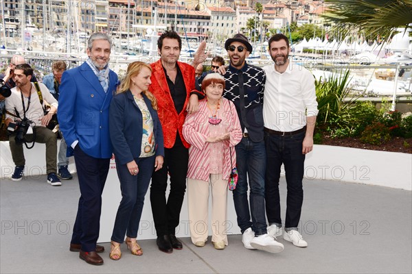 Crew of the film "Visages, villages", 2017 Cannes Film Festival