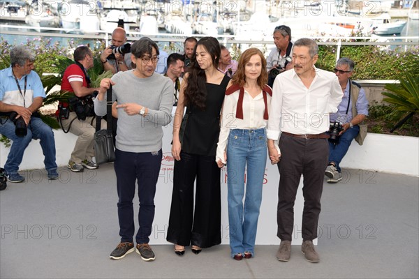 Crew of the film 'La caméra de Claire', 2017 Cannes Film Festival