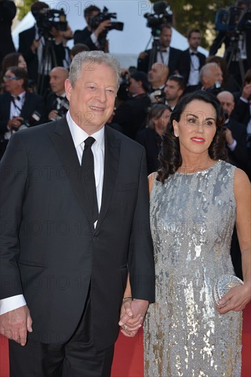 Al Gore with his wife Elizabeth Keadle, 2017 Cannes Film Festival